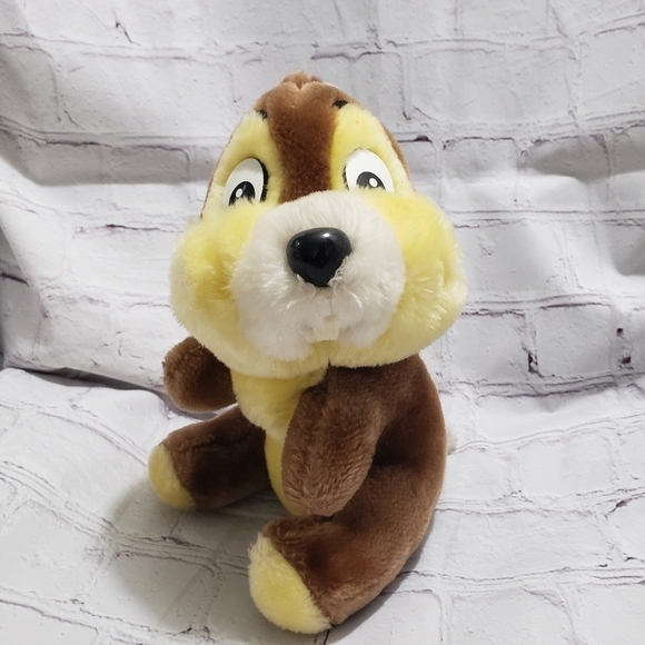 Disney Chip And Dale Chip Plush 7-inch Stuffed Animal Disney Parks Vintage - Picture 1 of 8